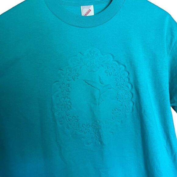 Vintage Embossed Humming bird tee men’s L - Picture 3 of 5